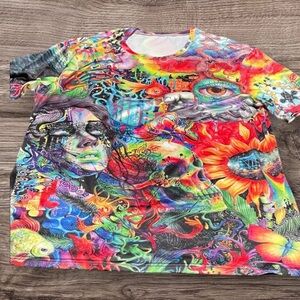 Psychedelic Art AOP Graphic T-Shirt Jersey